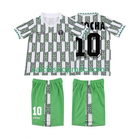 Nigeria OKOCHA 10 Retro Bambino Maglia Trasferta 1994 Manica Corta